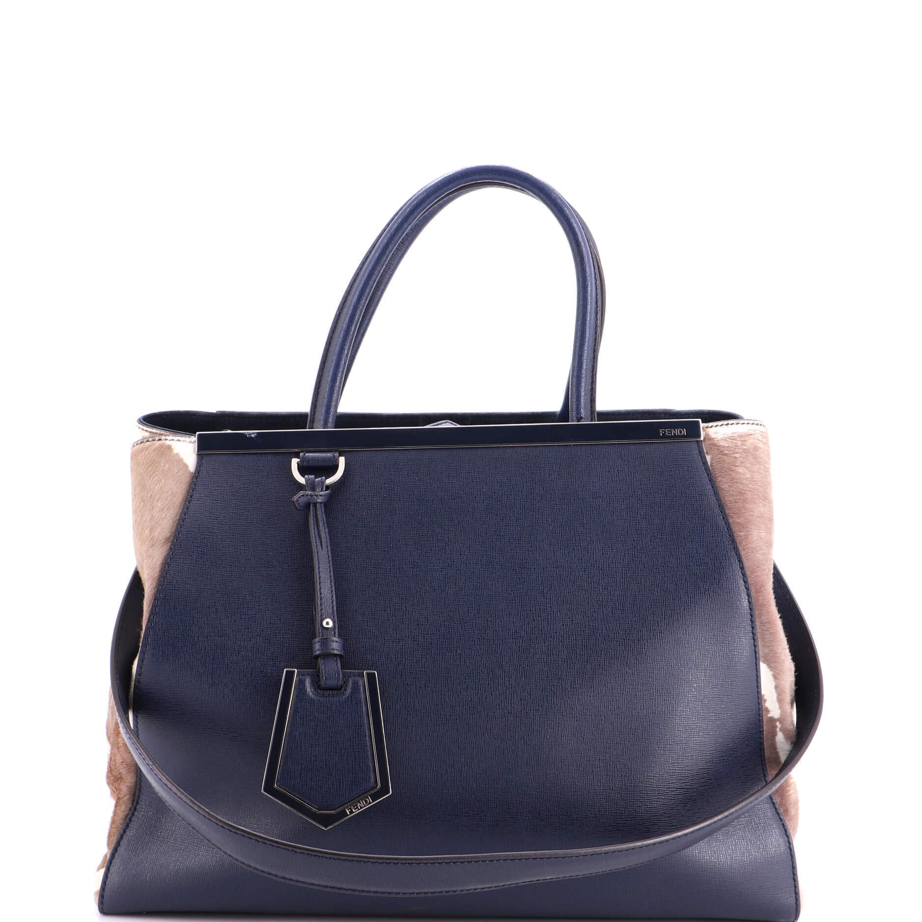 Fendi Medium 2jours Bag Pony Hair And Leather
